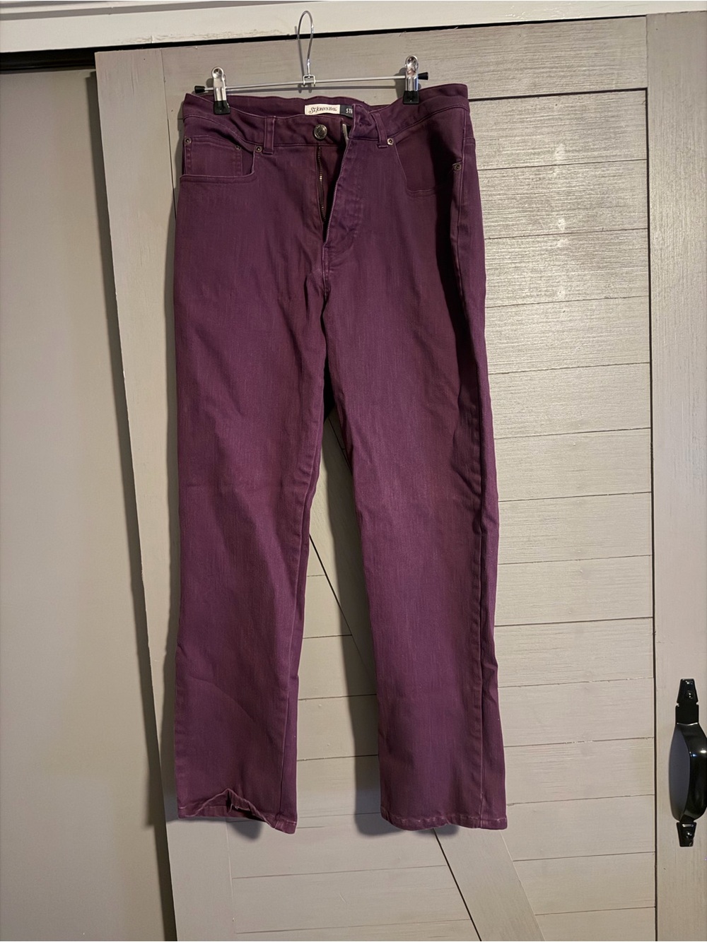 St. John's Bay Purple Straight-Leg Women’s Jeans natural fibers